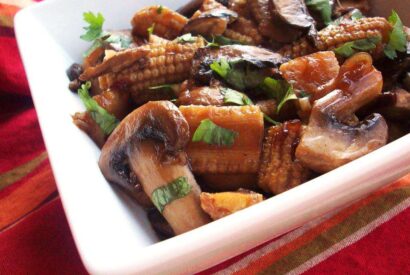 Thumbnail for Stir-Fried Mushrooms with Baby Corn Recipe